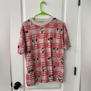 Disney Red and White Plaid Shirt